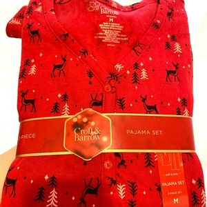NWT Christmas Pajama 2-Piece Set from Croft&Barrow size Medium